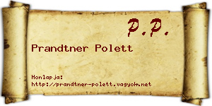 Prandtner Polett névjegykártya